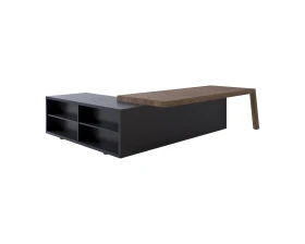 Стол руководителя с модулем с передней панелью, правый 3075х2365х750 Tola images