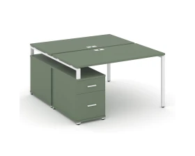 Рабочая станция 2 места с двухсторонней опорной тумбой CN.DRS-305 W 980/1346x1480x750 Концепт / Concept images