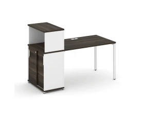 Стол рабочий с опорным шкафом-купе с надставкой низ. CN.SP-238 W 1600x720x1140 Концепт / Concept images