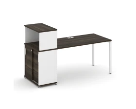 Стол рабочий с опорным шкафом-купе с надставкой низ. CN.SP-239 W 1800x720x1140 Концепт / Concept images