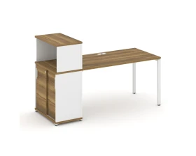 Стол рабочий с опорным шкафом-купе с надставкой низ. CN.SP-239 W 1800x720x1140 Концепт / Concept images