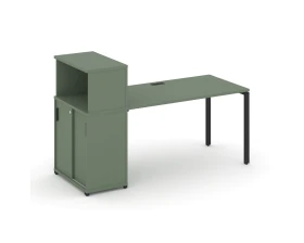 Стол рабочий с опорным шкафом-купе с надставкой низ. CN.SP-240 B 2000x720x1140 Концепт / Concept images