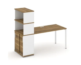 Стол рабочий с опорным шкафом-купе с надставкой выс. CN.SP-243 W 1800x720x1530 Концепт / Concept images