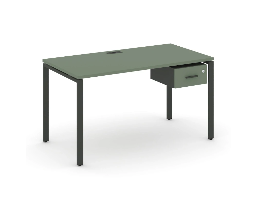 Стол рабочий с подвесной тумбой с одним ящ. CN.SP-112 W 1580x720x750 Концепт / Concept