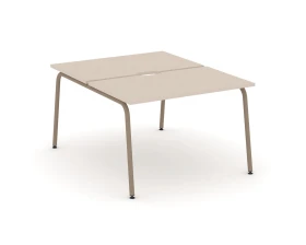 Рабочая станция на 2 места с вырезом на круглой трубе 118x150x75 Эстетика / Estetica images