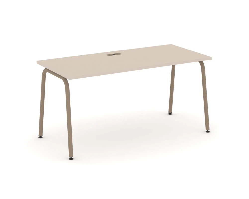 Стол рабочий с лючком на круглой трубе 158x73x75 Эстетика / Estetica