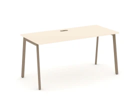Стол рабочий с лючком на плоскоовальной трубе 158x73x75 Эстетика / Estetica images