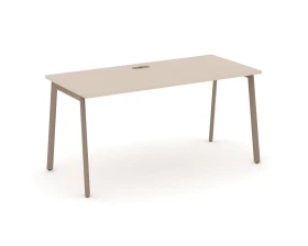 Стол рабочий с лючком на плоскоовальной трубе 158x73x75 Эстетика / Estetica images