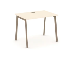 Стол рабочий с лючком на плоскоовальной трубе 98x73x75 Эстетика / Estetica images