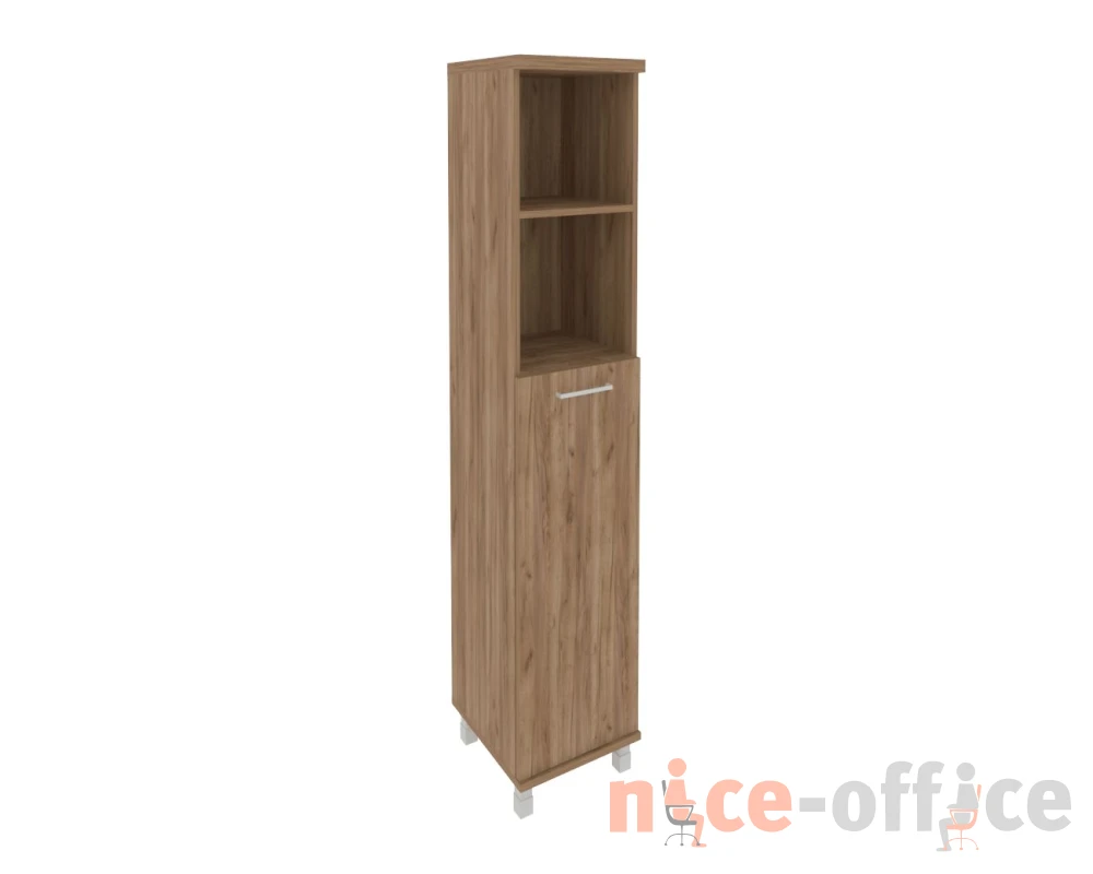Шкаф высокий узкий 1 средняя дверь ЛДСП левый 401x432x2060 Фёст / First