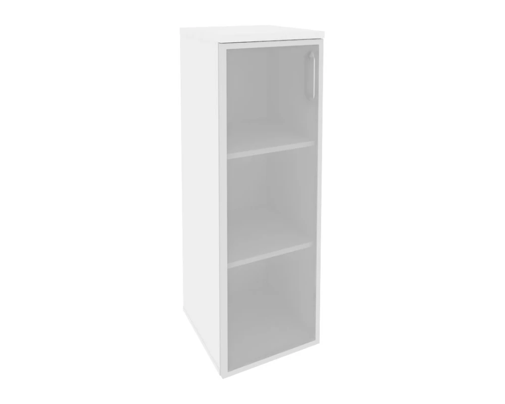 Шкаф средний узкий левый (1 средний фасад стекло в раме) 400x420x1207 Оникс / Onix