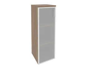 Шкаф средний узкий левый (1 средний фасад стекло в раме) 400x420x1207 Оникс / Onix images