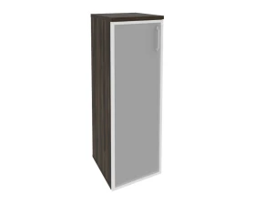 Шкаф средний узкий левый (1 средний фасад стекло в раме) 400x420x1207 Оникс / Onix images