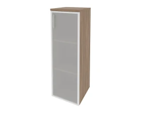 Шкаф средний узкий правый (1 средний фасад стекло в раме) 400x420x1207 Оникс / Onix images