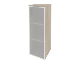 Шкаф средний узкий правый (1 средний фасад стекло в раме) 400x420x1207 Оникс / Onix images