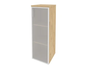 Шкаф средний узкий правый (1 средний фасад стекло в раме) 400x420x1207 Оникс / Onix images