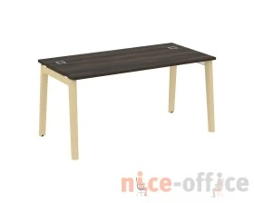 Стол рабочий руководителя, опоры - массив дерева 158x80x75 Оникс Вуд Директ / Onix Wood Direct images
