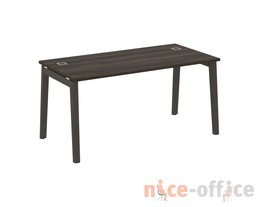 Стол рабочий руководителя, опоры - массив дерева 158x80x75 Оникс Вуд Директ / Onix Wood Direct