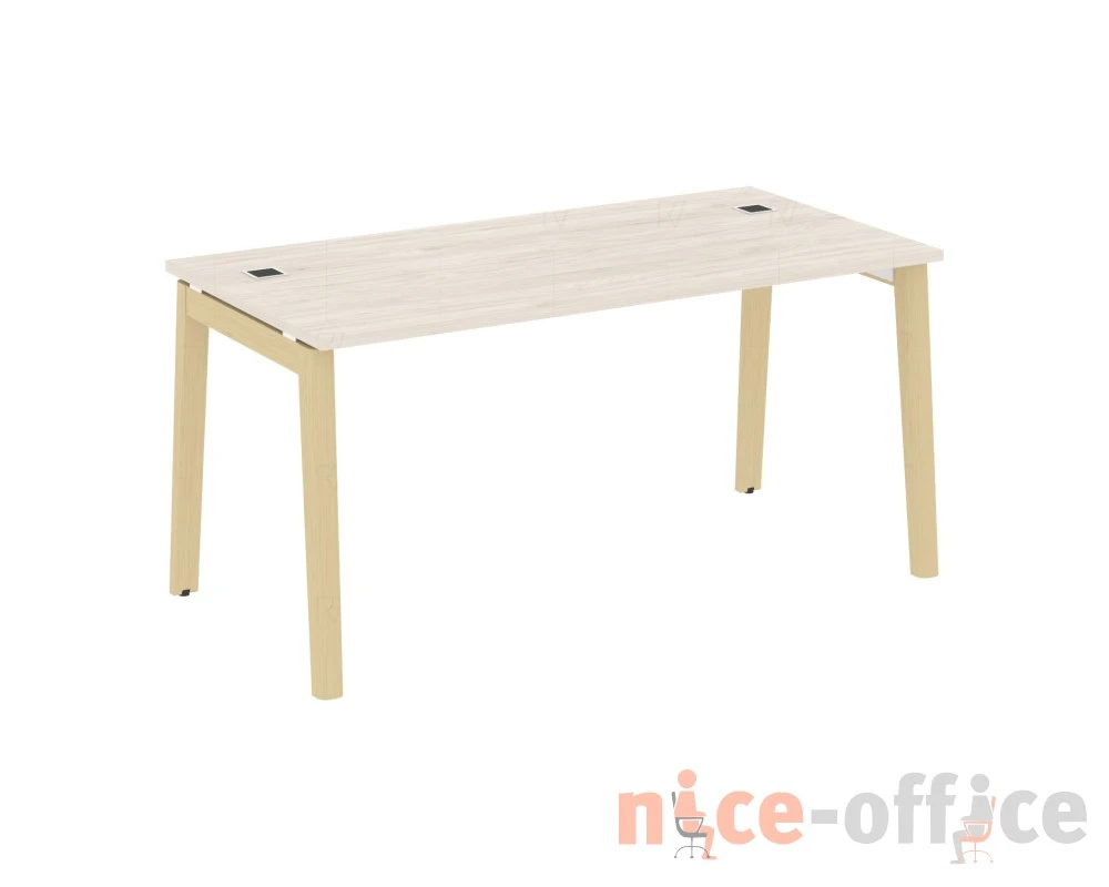 Стол рабочий руководителя, опоры - массив дерева 158x80x75 Оникс Вуд Директ / Onix Wood Direct