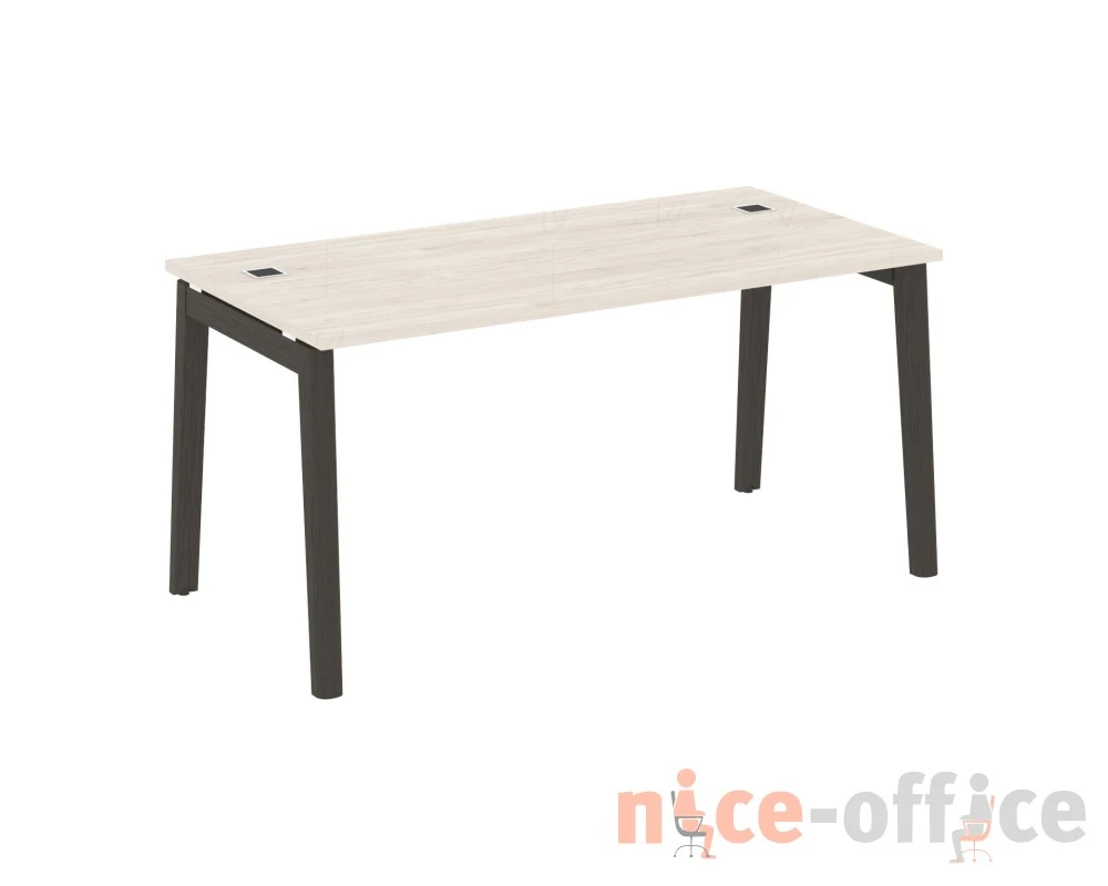 Стол рабочий руководителя, опоры - массив дерева 158x80x75 Оникс Вуд Директ / Onix Wood Direct