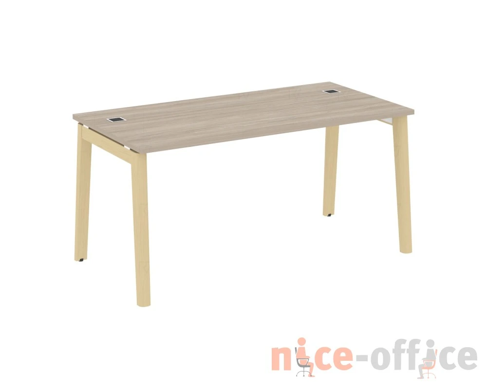 Стол рабочий руководителя, опоры - массив дерева 158x80x75 Оникс Вуд Директ / Onix Wood Direct