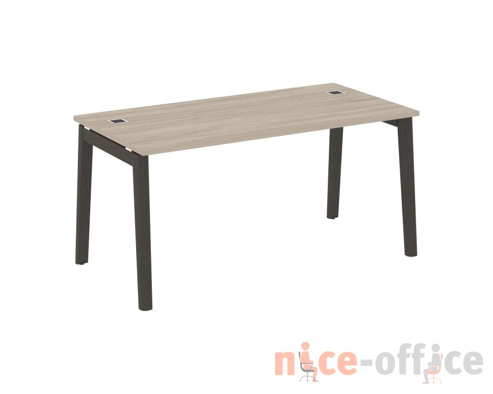 Стол рабочий руководителя, опоры - массив дерева 158x80x75 Оникс Вуд Директ / Onix Wood Direct