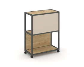 Стеллаж 3 уровня 1 секция VR.LT-STK-303.12 1200x400x1046 Шелф Мобайл / Shelf Mobile images