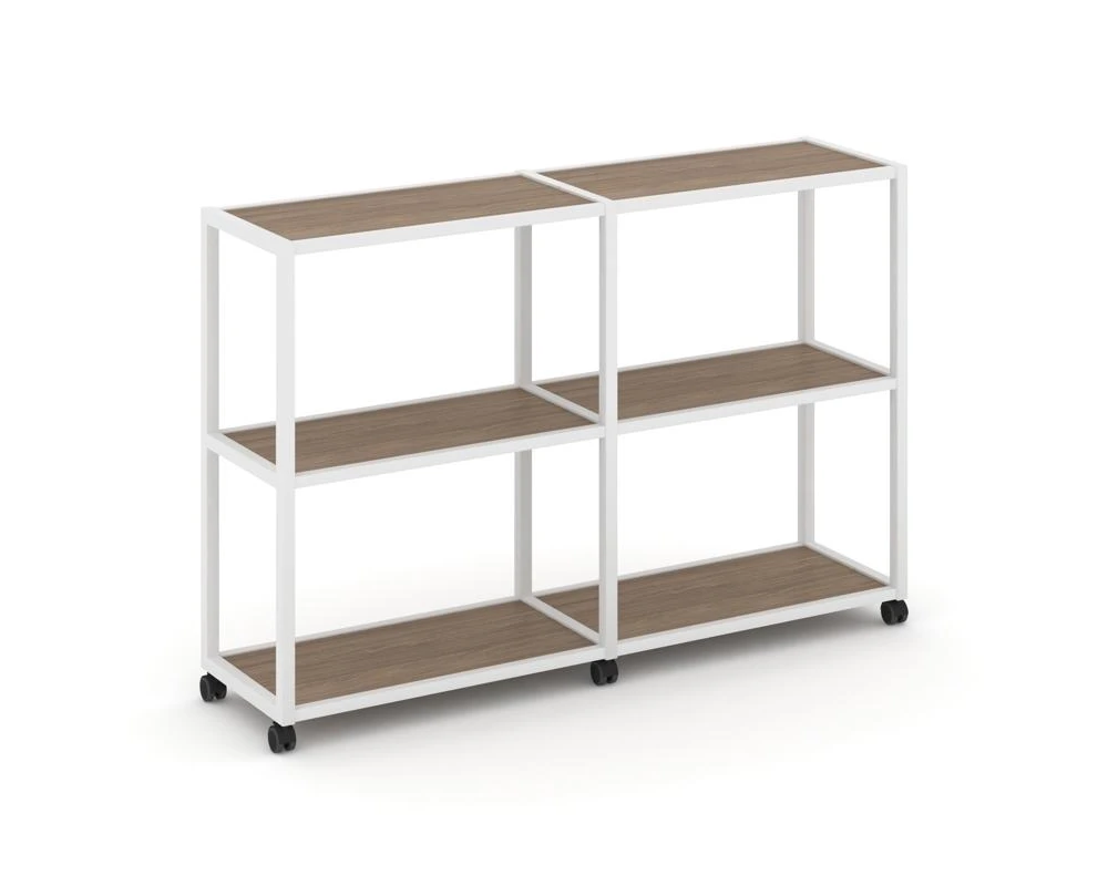 Стеллаж 3 уровня 2 секции VR.LT-STK-311.06 1170x400x1046 Шелф Мобайл / Shelf Mobile