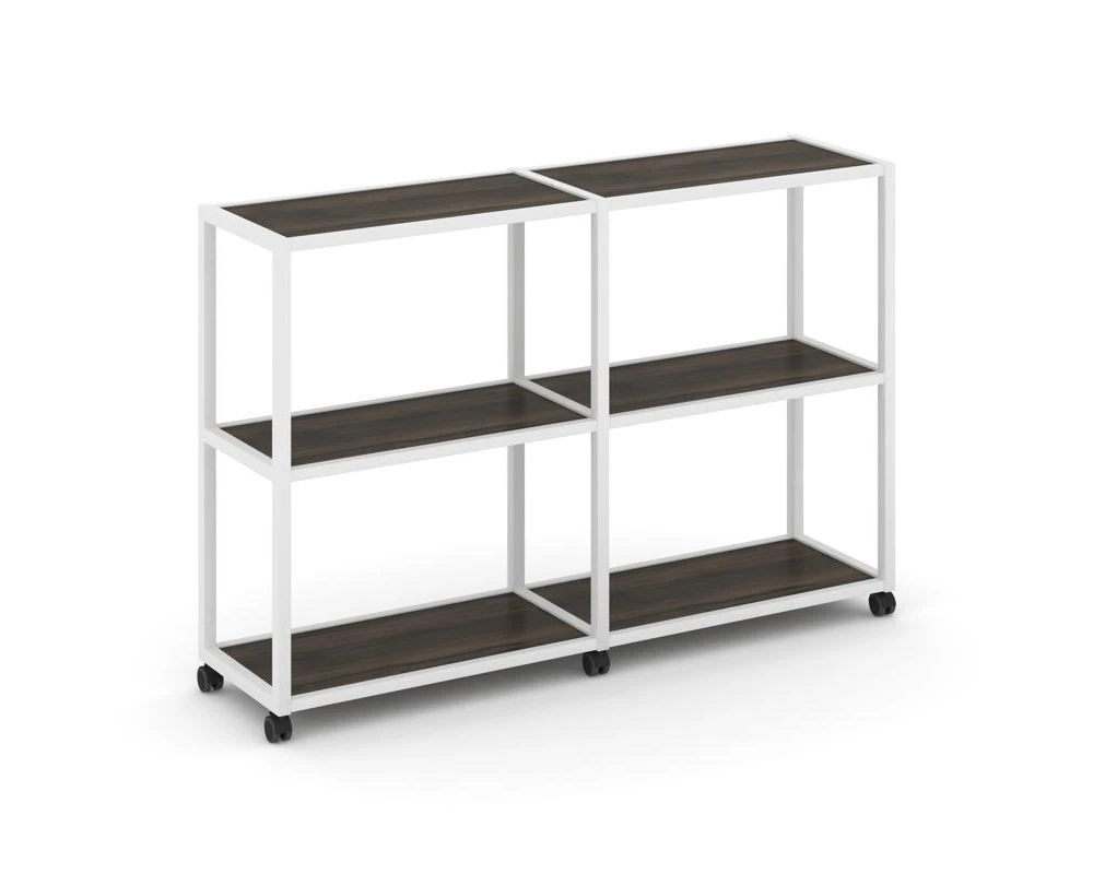Стеллаж 3 уровня 2 секции VR.LT-STK-311.06 1170x400x1046 Шелф Мобайл / Shelf Mobile