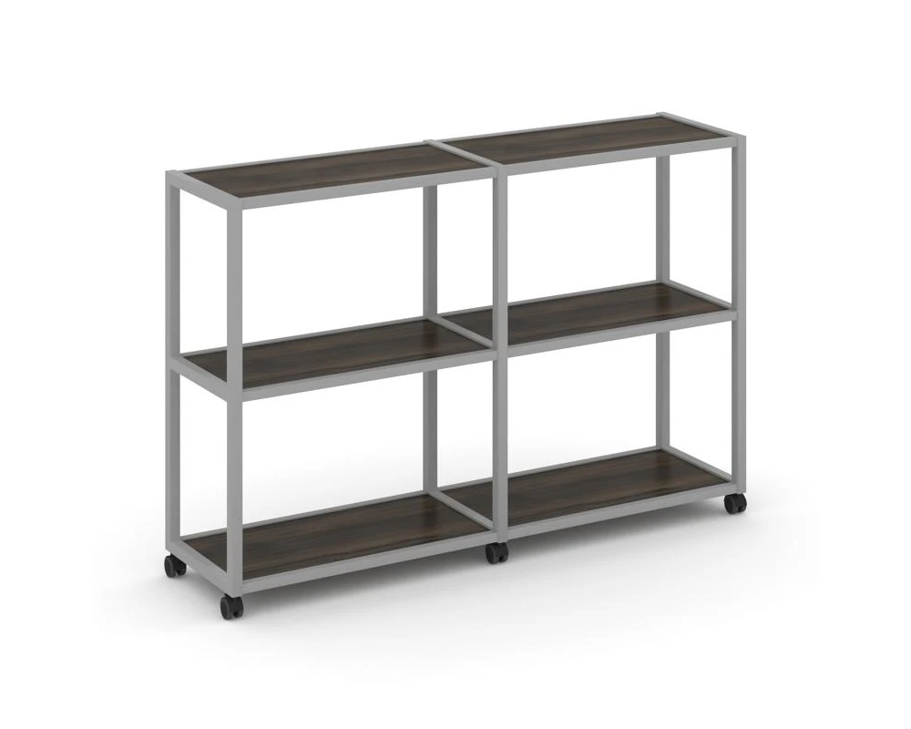 Стеллаж 3 уровня 2 секции VR.LT-STK-311.06 1170x400x1046 Шелф Мобайл / Shelf Mobile