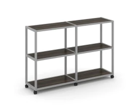 Стеллаж 3 уровня 2 секции VR.LT-STK-311.06 1170x400x1046 Шелф Мобайл / Shelf Mobile images