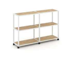 Стеллаж 3 уровня 2 секции VR.LT-STK-311.06 1170x400x1046 Шелф Мобайл / Shelf Mobile images
