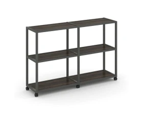 Стеллаж 3 уровня 2 секции VR.LT-STK-311.08 1570x400x1046 Шелф Мобайл / Shelf Mobile images