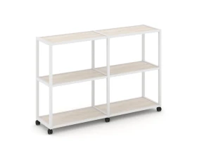Стеллаж 3 уровня 2 секции VR.LT-STK-311.08 1570x400x1046 Шелф Мобайл / Shelf Mobile images