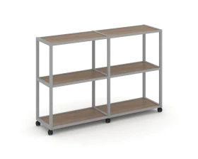 Стеллаж 3 уровня 2 секции VR.LT-STK-311.08 1570x400x1046 Шелф Мобайл / Shelf Mobile images