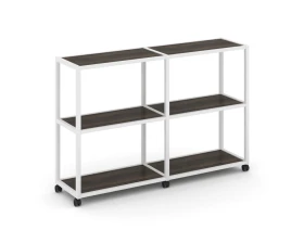 Стеллаж 3 уровня 2 секции VR.LT-STK-311.08 1570x400x1046 Шелф Мобайл / Shelf Mobile images