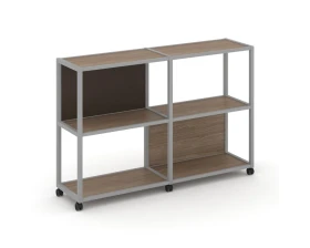 Стеллаж 3 уровня 2 секции VR.LT-STK-312.06 1170x400x1046 Шелф Мобайл / Shelf Mobile images