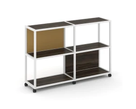 Стеллаж 3 уровня 2 секции VR.LT-STK-312.08 1570x400x1046 Шелф Мобайл / Shelf Mobile images