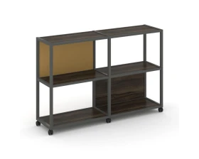 Стеллаж 3 уровня 2 секции VR.LT-STK-312.08 1570x400x1046 Шелф Мобайл / Shelf Mobile images