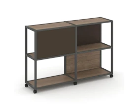 Стеллаж 3 уровня 2 секции VR.LT-STK-313.06 1170x400x1046 Шелф Мобайл / Shelf Mobile images