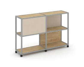 Стеллаж 3 уровня 2 секции VR.LT-STK-313.06 1170x400x1046 Шелф Мобайл / Shelf Mobile images