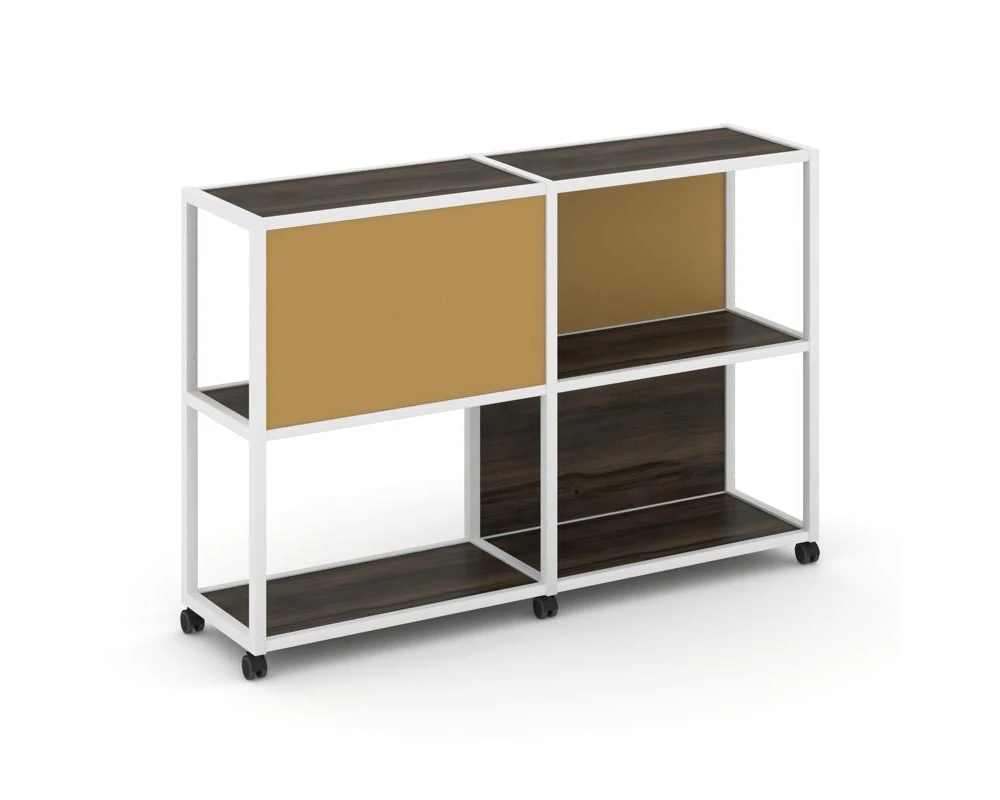 Стеллаж 3 уровня 2 секции VR.LT-STK-313.06 1170x400x1046 Шелф Мобайл / Shelf Mobile