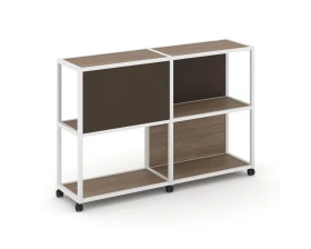 Стеллаж 3 уровня 2 секции VR.LT-STK-313.06 1170x400x1046 Шелф Мобайл / Shelf Mobile images