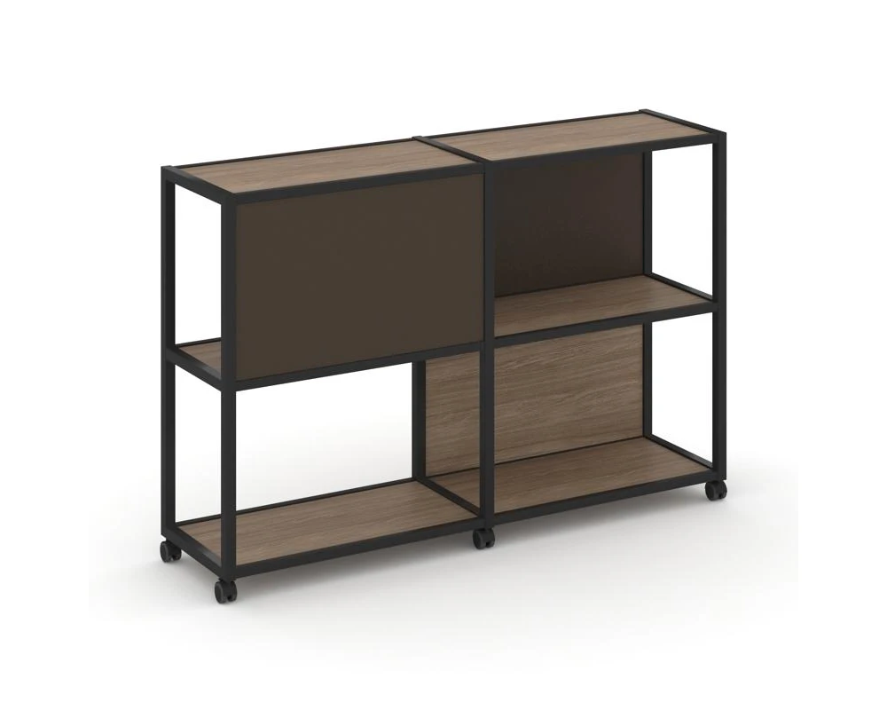 Стеллаж 3 уровня 2 секции VR.LT-STK-313.08 1570x400x1046 Шелф Мобайл / Shelf Mobile