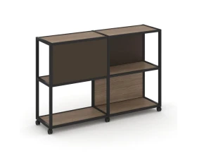 Стеллаж 3 уровня 2 секции VR.LT-STK-313.08 1570x400x1046 Шелф Мобайл / Shelf Mobile images