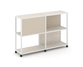Стеллаж 3 уровня 2 секции VR.LT-STK-313.08 1570x400x1046 Шелф Мобайл / Shelf Mobile images