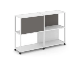 Стеллаж 3 уровня 2 секции VR.LT-STK-313.08 1570x400x1046 Шелф Мобайл / Shelf Mobile images