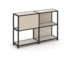 Стеллаж 3 уровня 2 секции VR.LT-STK-313.08 1570x400x1046 Шелф Мобайл / Shelf Mobile images