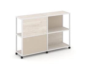 Стеллаж 3 уровня 2 секции VR.LT-STK-314.06 1170x400x1046 Шелф Мобайл / Shelf Mobile images