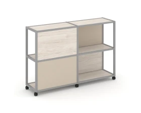 Стеллаж 3 уровня 2 секции VR.LT-STK-314.06 1170x400x1046 Шелф Мобайл / Shelf Mobile images